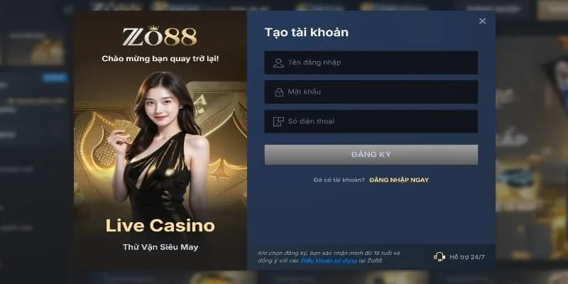 Đăng ký tài khoản nhà cái cá cược số 1
